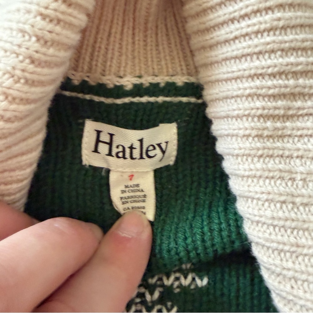 Hatley Boys Green and Cream Knit Cardigan - Picture 2 of 5